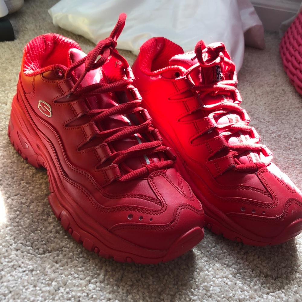 Red Sketcher Sneakers